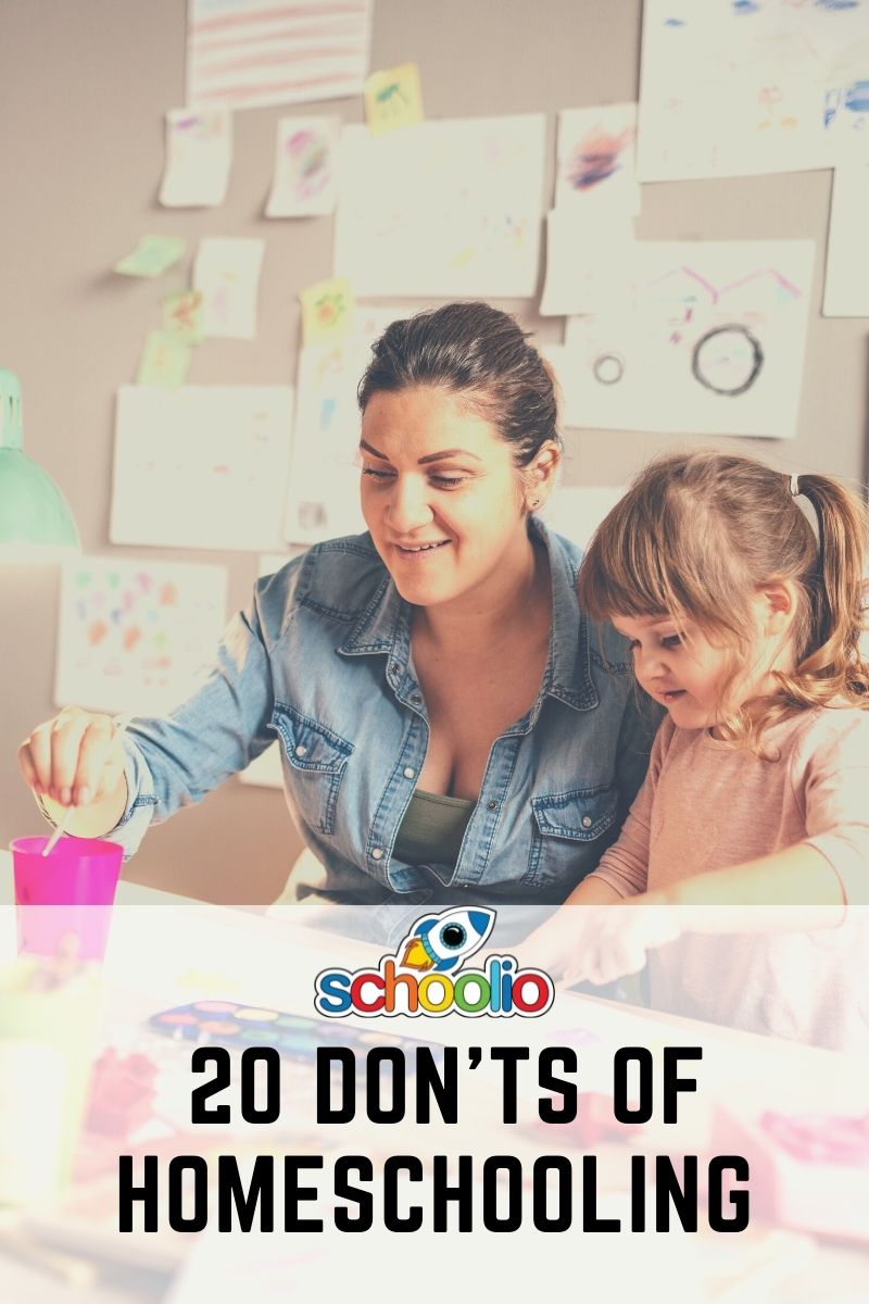 20 Don’ts of Homeschooling