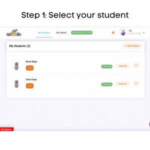 Step 1: Select your student