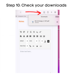 Step 10: Check your downloads