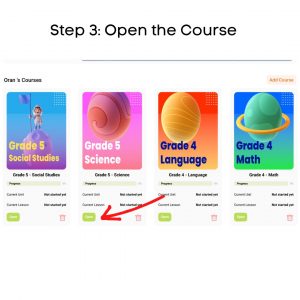 Step 3: Open the Course