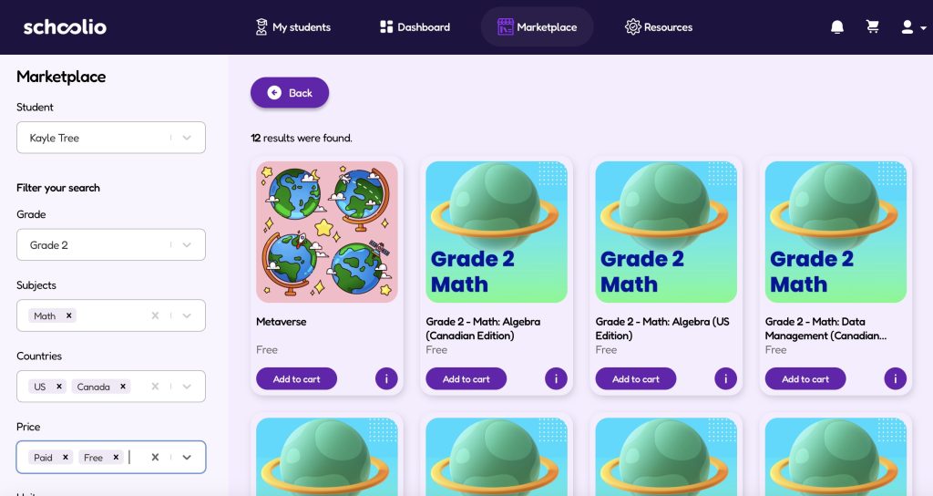 Schoolio Digital Marketplace