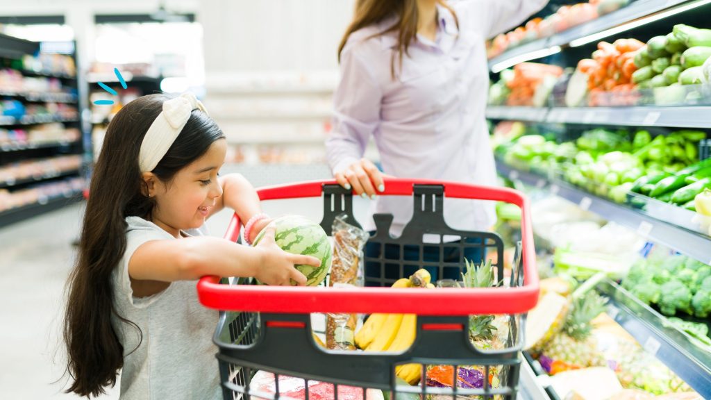 Involve them in grocery shopping 