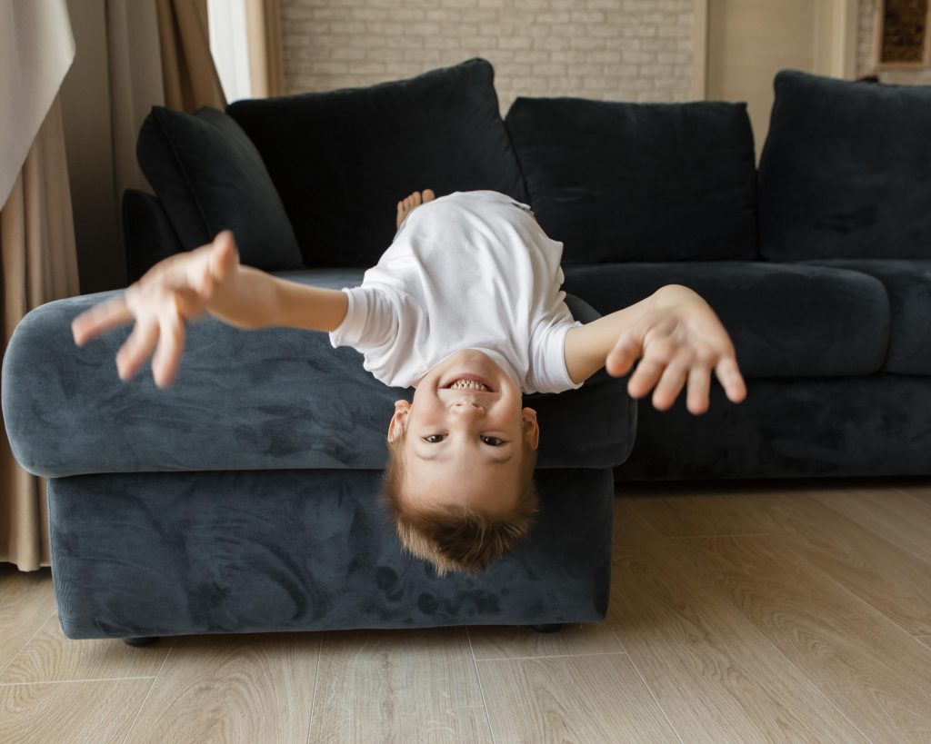 Boy with ADHD control strategies having fun