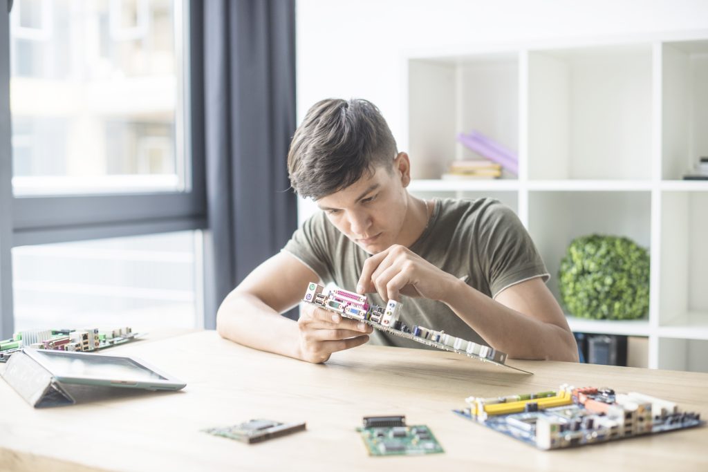 Boy demonstrates good executive functioning with task initiation