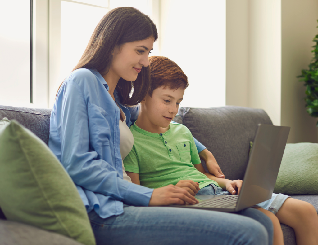 mother and child lose concerns about homeschooling