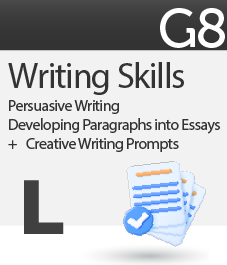 Writing Skills Persuasive Writing & Developing Paragraphs into Essays + Creative Writing Prompts