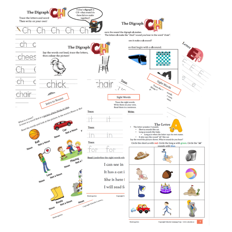 Language Arts workbook page