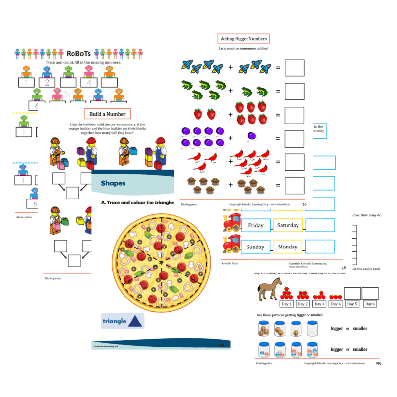Math workbook page