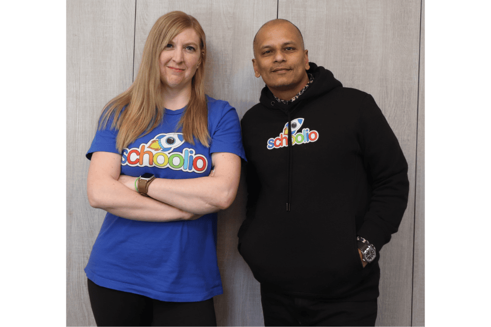 Sathish Bala and Lindsey Casselman, Schoolio founders